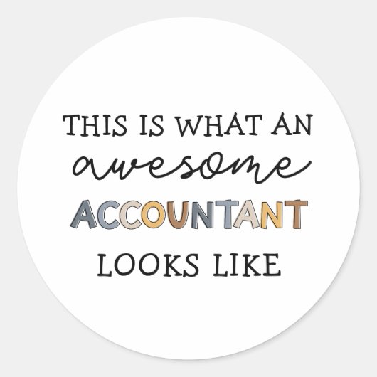 Accountant Funny Geweldige Accountant CPA Cadeaubo Ronde Sticker (Voorkant)