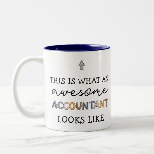 Accountant Funny Geweldige Accountant CPA Cadeaubo Tweekleurige Koffiemok (Links)