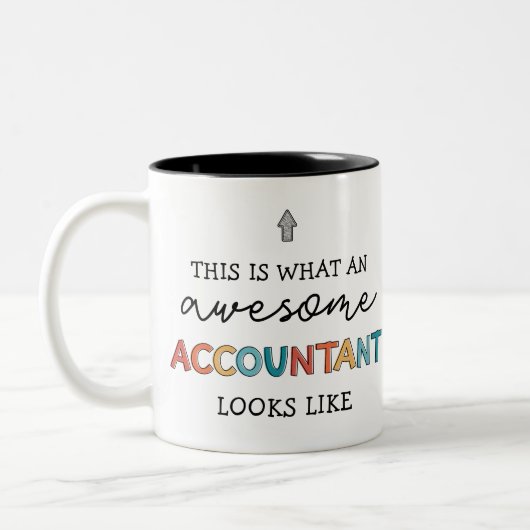 Accountant Funny Geweldige Accountant CPA Tweekleurige Koffiemok (Links)