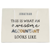 Accountant Funny Geweldige CPA Custom Groot Cadeauzakje (Voorkant)
