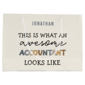 Accountant Funny Geweldige CPA Custom Groot Cadeauzakje (Achterkant)