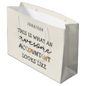 Accountant Funny Geweldige CPA Custom Groot Cadeauzakje (Achterkant Gekanteld)