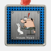 Accountant; Geborsteld metaal-look Metalen Ornament (Voorkant)