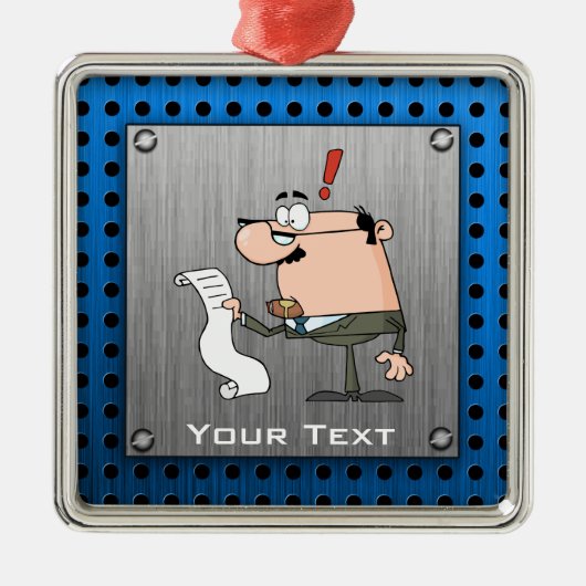 Accountant; Geborsteld metaal-look Metalen Ornament (Voorkant)