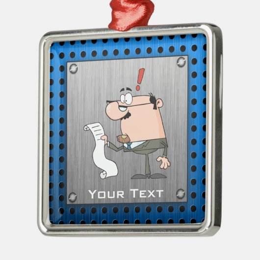 Accountant; Geborsteld metaal-look Metalen Ornament (Links)