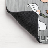 Accountant; Geborsteld metaal-look Muismat (Hoek)