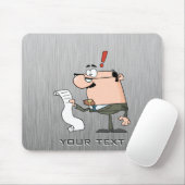 Accountant; Geborsteld metaal-look Muismat (Met muis)