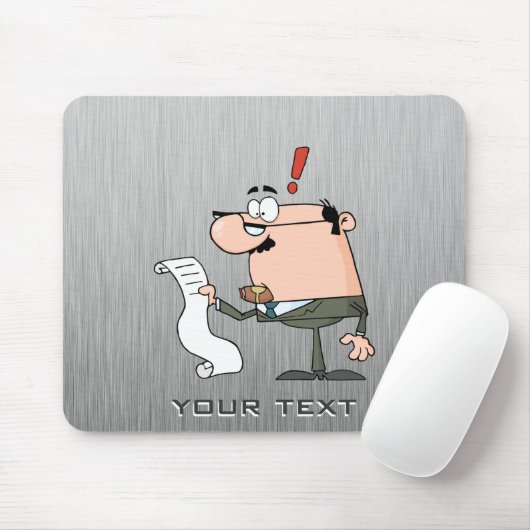 Accountant; Geborsteld metaal-look Muismat (Met muis)