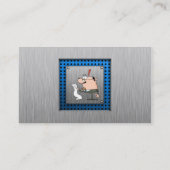 Accountant; Geborsteld metaal-look Visitekaartje (Achterkant)