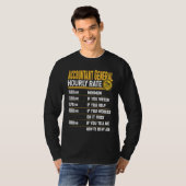 Accountant General Hourly Rate   Accountant Accoun T-shirt (Voorkant volledig)