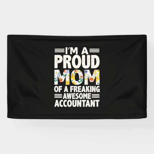 Accountant Gift | A Freaking Awesome Accountant Spandoek (Horizontaal)