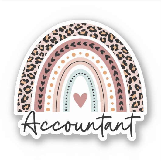 Accountant Gift, Boekhouding, Gift voor Accountant Sticker (Voorkant)