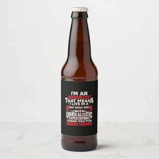 Accountant Gift | I Am An Accountant Bier Etiket (Voorkant)