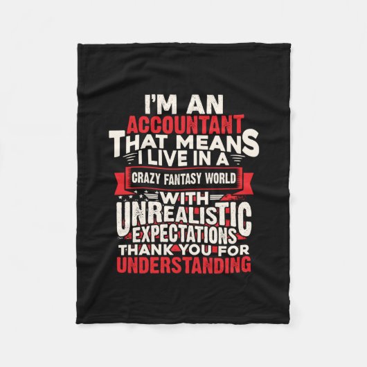 Accountant Gift | I Am An Accountant Fleece Deken (Voorkant)