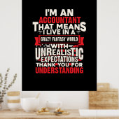 Accountant Gift | I Am An Accountant Poster (Keuken)