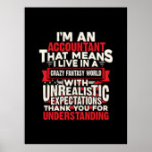 Accountant Gift | I Am An Accountant Poster (Voorkant)