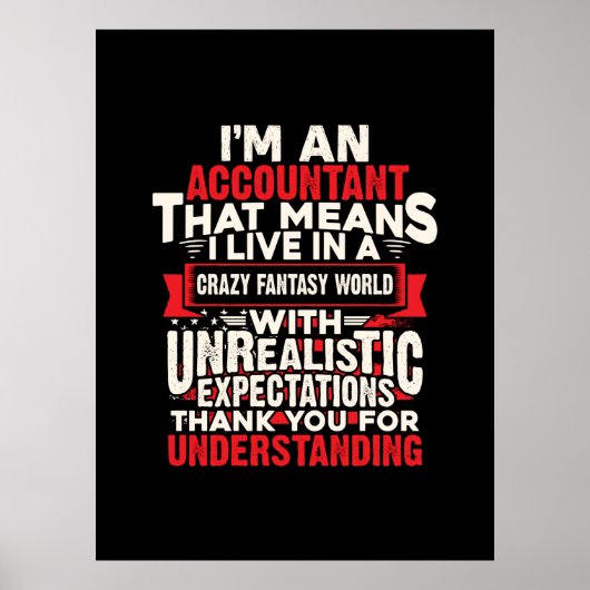 Accountant Gift | I Am An Accountant Poster (Voorkant)
