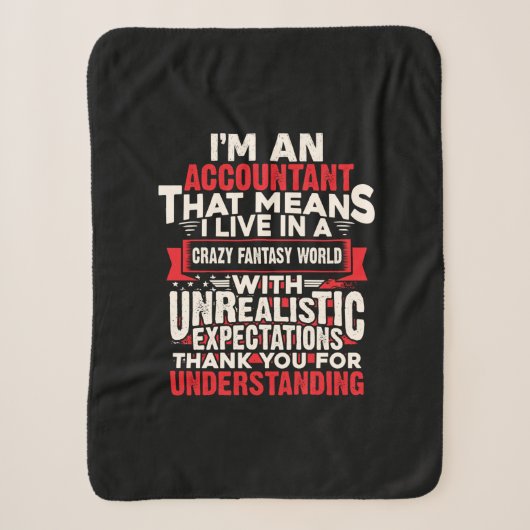 Accountant Gift | I Am An Accountant Sherpa Deken (Voorkant)