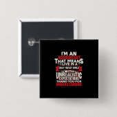 Accountant Gift | I Am An Accountant Vierkante Button 5,1 Cm (Voorkant /achterkant)