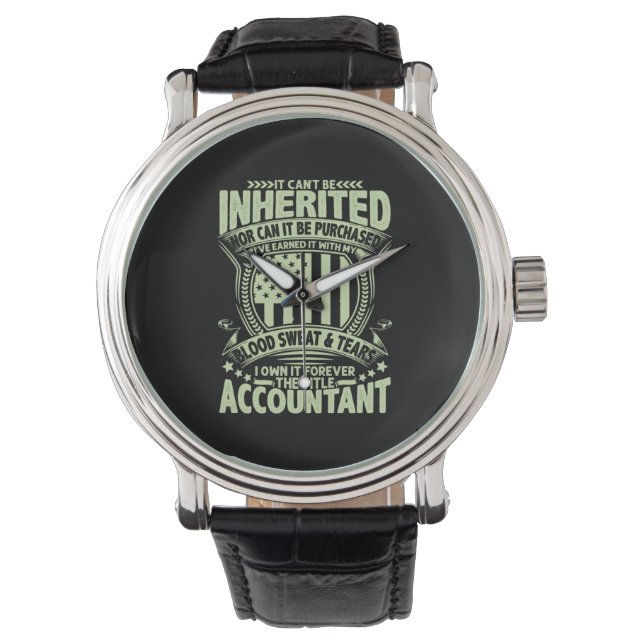 Accountant Gift | The Title  Accountant Horloge (Voorkant)