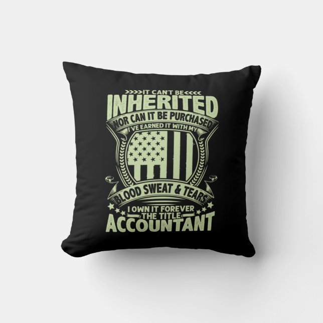 Accountant Gift | The Title  Accountant Kussen (Voorkant)