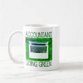 Accountant Going Green T-shirt Koffiemok (Links)