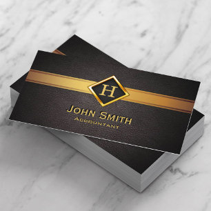 Accountant Gold Monogram Logo Financieel Consultan Visitekaartje