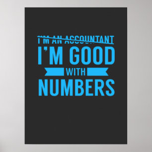 Accountant Good met cijfers Poster
