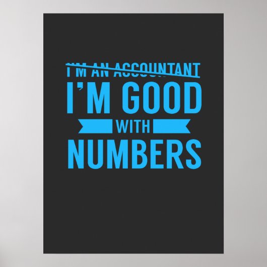 Accountant Good met cijfers Poster (Voorkant)