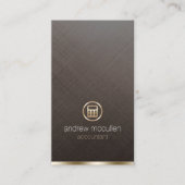 Accountant Gouden Rekenmachine Geborsteld Metaal F Visitekaartje (Voorkant)