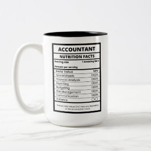 Accountant Grappig Dagelijks Waardewerk Tweekleurige Koffiemok