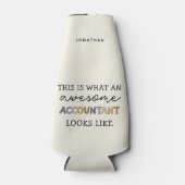 Accountant Grappig Geweldig CPA Aangepast Flesjeskoeler (Voorkant)