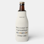 Accountant Grappig Geweldig CPA Aangepast Flesjeskoeler (Fles Voorkant)