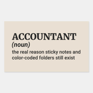 Accountant - Grappige definitie Rechthoekige Sticker