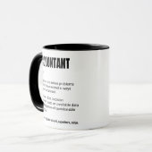 Accountant Grappige Werk Definitie Mok (Voorkant links)