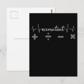 Accountant Heartbeat Humor CPA Boekhouding Briefkaart (Voorkant / Achterkant)