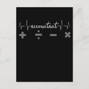 Accountant Heartbeat Humor CPA Boekhouding Briefkaart