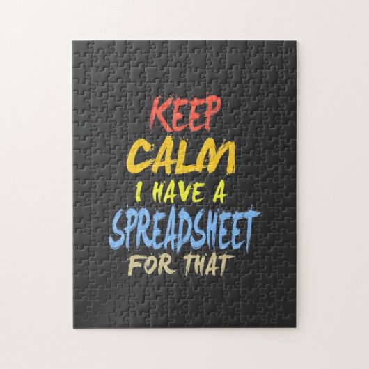 Accountant heeft daar een spreadsheet voor legpuzzel (Verticaal)