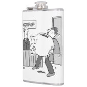 Accountant heeft een client met Giant Piggy Bank Heupfles (Links)