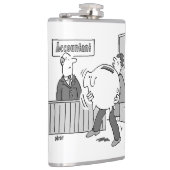 Accountant heeft een client met Giant Piggy Bank Heupfles (Rechts)