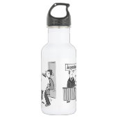 Accountant heeft een client met Giant Piggy Bank Waterfles (Voorkant)