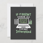 Accountant heeft een draaitabel bedankkaart (Voorkant)