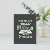 Accountant heeft een draaitabel bedankkaart (Staand voorkant)