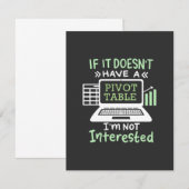 Accountant heeft een draaitabel bedankkaart (Voorkant / Achterkant)