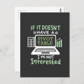 Accountant heeft een draaitabel briefkaart (Voorkant / Achterkant)