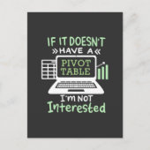 Accountant heeft een draaitabel briefkaart (Voorkant)