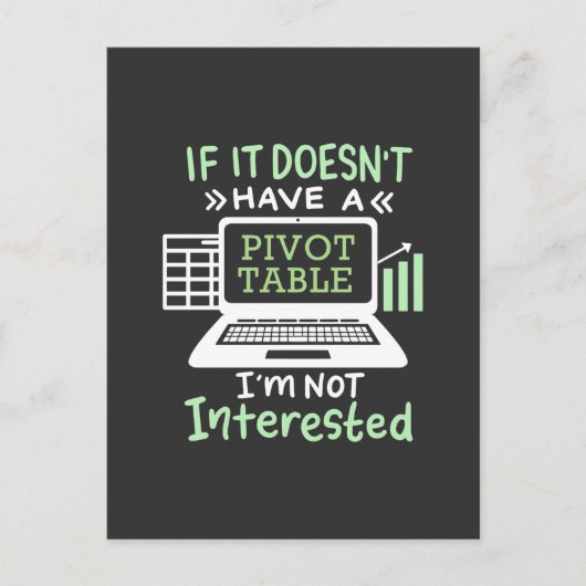 Accountant heeft een draaitabel briefkaart (Voorkant)