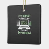 Accountant heeft een draaitabel keramisch ornament (Links)