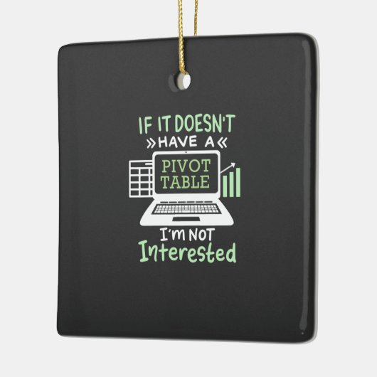 Accountant heeft een draaitabel keramisch ornament (Links)