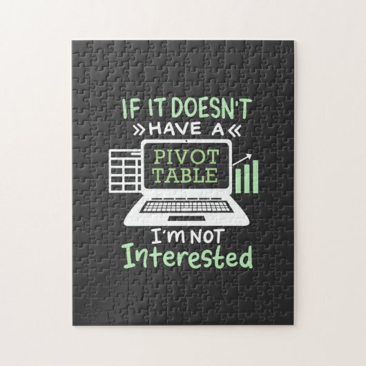 Accountant heeft een draaitabel legpuzzel (Verticaal)